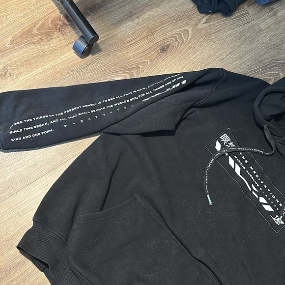 Rage Nation Marcus Aurelius PHILOSOPHER STOIC DIGITAL HIDDEN POCKET HOODIE 3XL - Picture 2 of 5